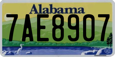 AL license plate 7AE8907