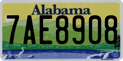AL license plate 7AE8908