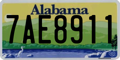 AL license plate 7AE8911