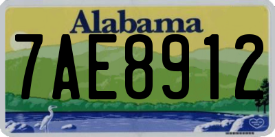AL license plate 7AE8912