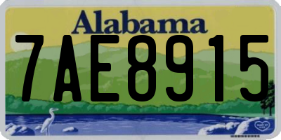 AL license plate 7AE8915