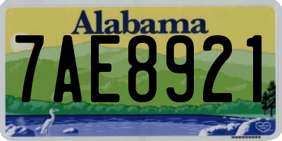 AL license plate 7AE8921