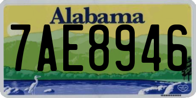 AL license plate 7AE8946