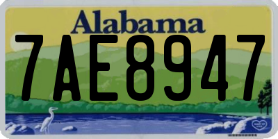 AL license plate 7AE8947