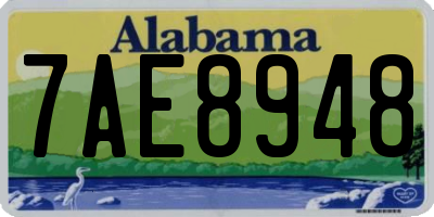 AL license plate 7AE8948