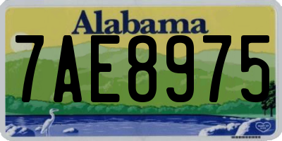 AL license plate 7AE8975