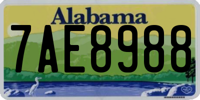 AL license plate 7AE8988
