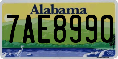 AL license plate 7AE8990