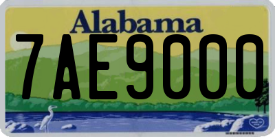 AL license plate 7AE9000
