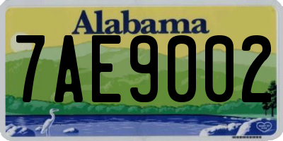 AL license plate 7AE9002