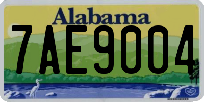 AL license plate 7AE9004