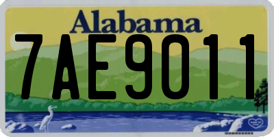 AL license plate 7AE9011