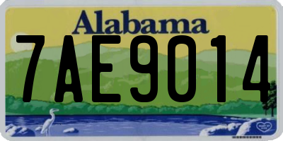 AL license plate 7AE9014
