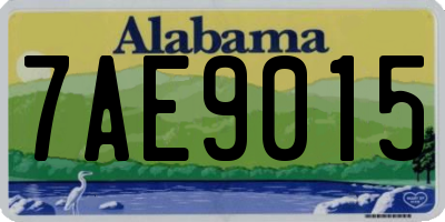 AL license plate 7AE9015