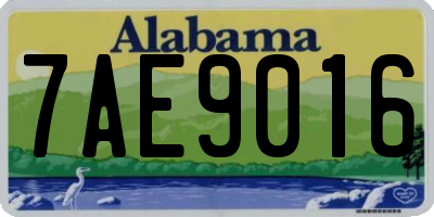 AL license plate 7AE9016