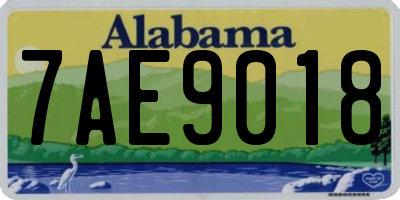 AL license plate 7AE9018