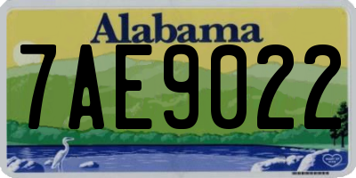 AL license plate 7AE9022