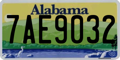 AL license plate 7AE9032