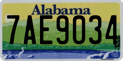 AL license plate 7AE9034