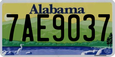 AL license plate 7AE9037