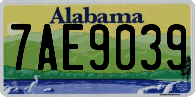 AL license plate 7AE9039