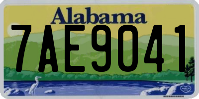 AL license plate 7AE9041