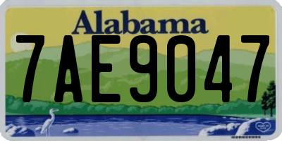 AL license plate 7AE9047
