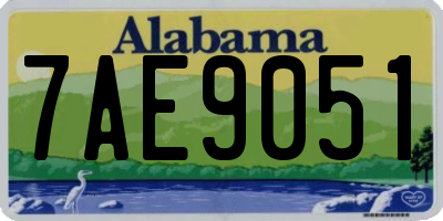 AL license plate 7AE9051