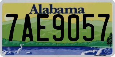 AL license plate 7AE9057