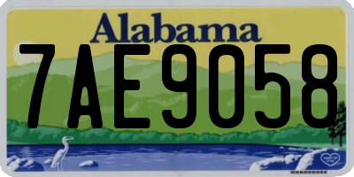 AL license plate 7AE9058