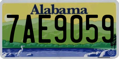 AL license plate 7AE9059