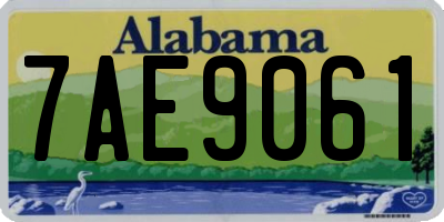 AL license plate 7AE9061