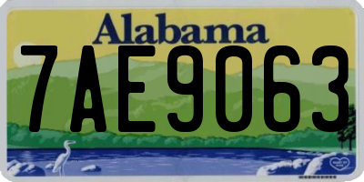 AL license plate 7AE9063