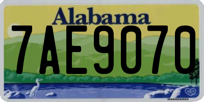 AL license plate 7AE9070