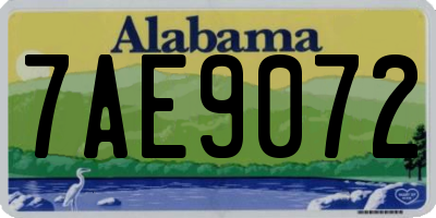 AL license plate 7AE9072