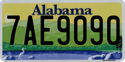 AL license plate 7AE9090