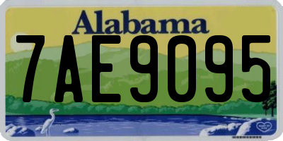 AL license plate 7AE9095