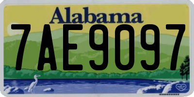 AL license plate 7AE9097