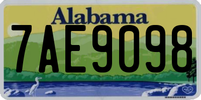 AL license plate 7AE9098