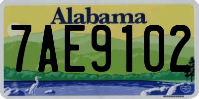 AL license plate 7AE9102