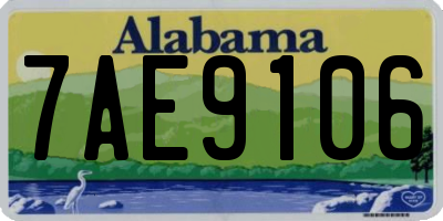 AL license plate 7AE9106