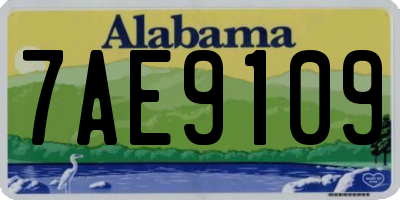 AL license plate 7AE9109