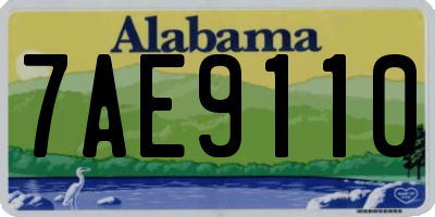 AL license plate 7AE9110