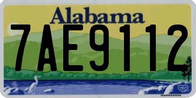 AL license plate 7AE9112