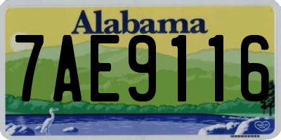 AL license plate 7AE9116