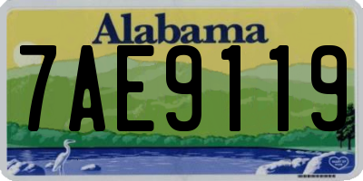 AL license plate 7AE9119
