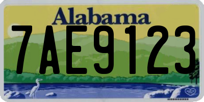 AL license plate 7AE9123