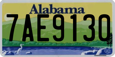 AL license plate 7AE9130