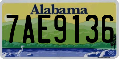 AL license plate 7AE9136