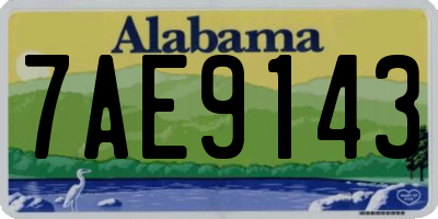 AL license plate 7AE9143